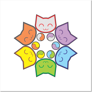 Color Wheel Cats Posters and Art